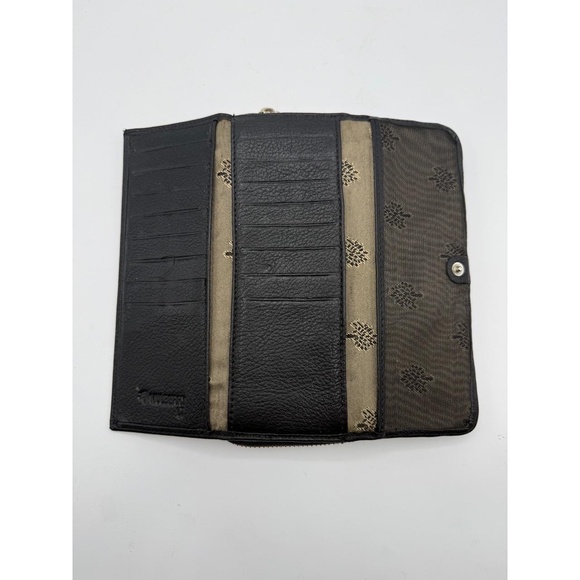 Mulberry Wallet Black Zip-Around Classic Leather Sophisticated Elegant Vtg - Picture 3 of 3